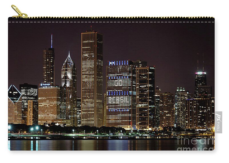 Chicago Zip Pouch featuring the photograph Bcbsil by Andrea Silies