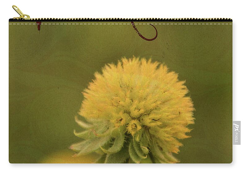 Flower Zip Pouch featuring the mixed media Be Kind To One Another by Trish Tritz