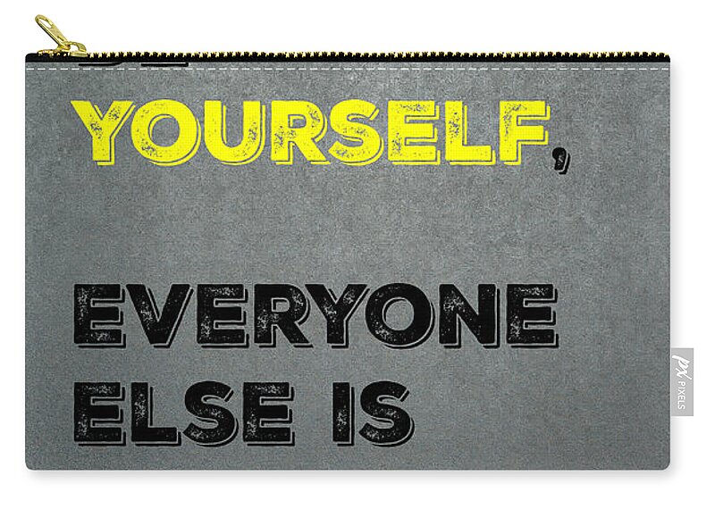 Be Yourself Zip Pouch featuring the mixed media Be Yourself #4 by Joseph S Giacalone