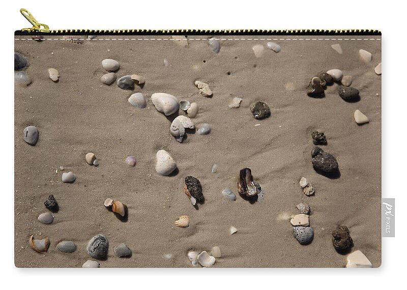 Texture Carry-all Pouch featuring the photograph Beach 1121 by Michael Fryd