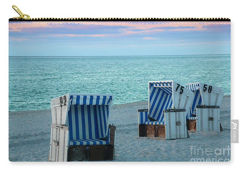 Germany Carry-all Pouch featuring the photograph Beach Chair at Sylt, Germany by Amanda Mohler