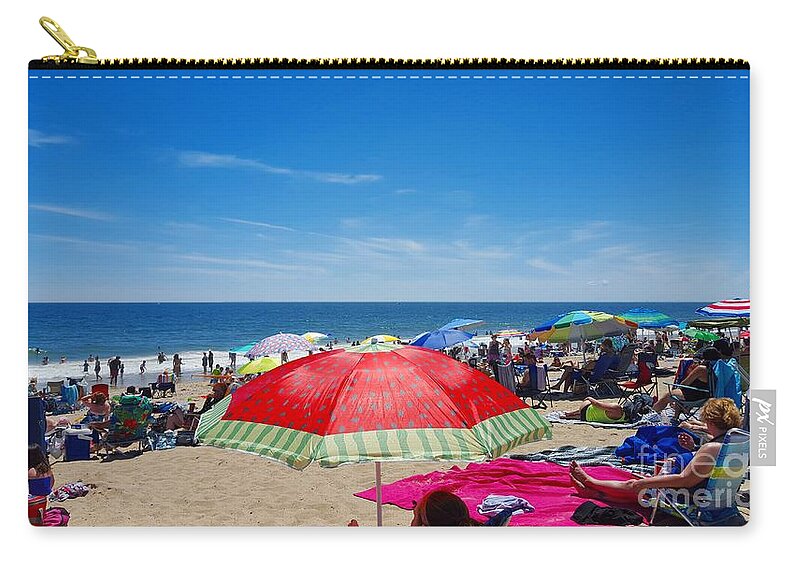 Beach Carry-all Pouch featuring the photograph Beach Day by Dani McEvoy