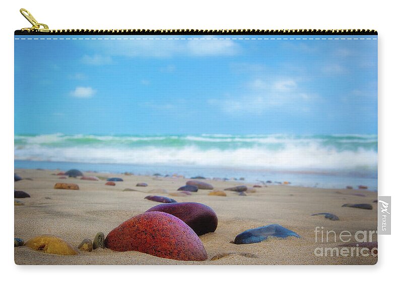 Danish Zip Pouch featuring the photograph Beach Dreams in Skagen by Inge Johnsson