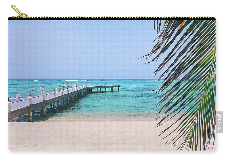 Grand Cayman Zip Pouch featuring the photograph Beach Dreams by Iryna Goodall