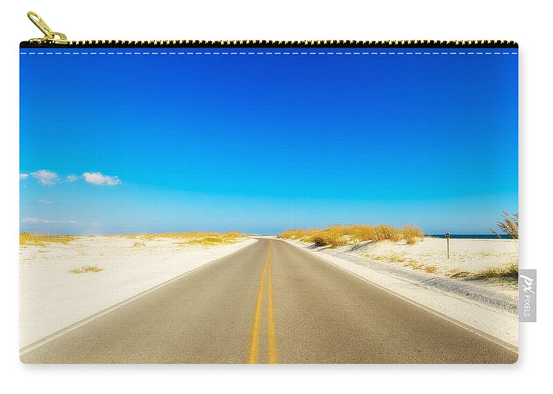 Florida Zip Pouch featuring the photograph Beach Road by Raul Rodriguez