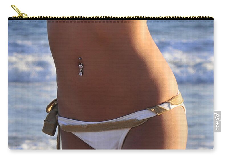 Glamour Photographs Zip Pouch featuring the photograph Beach Time by Robert WK Clark