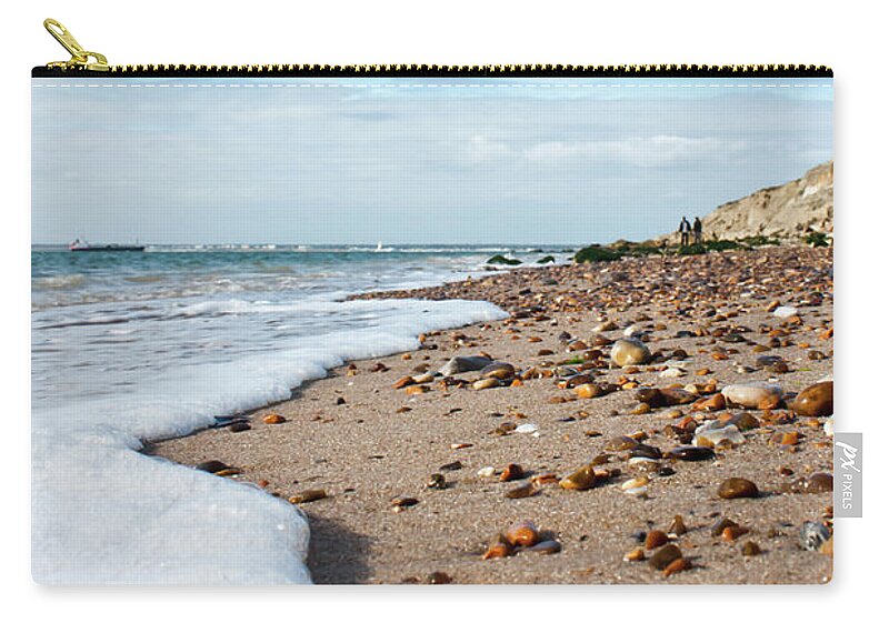 Beach Zip Pouch featuring the photograph Beachcombing by Terri Waters