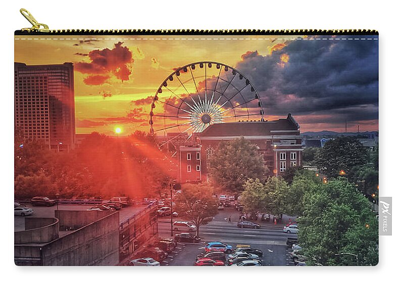 Sun Zip Pouch featuring the photograph Beaming by Mike Dunn