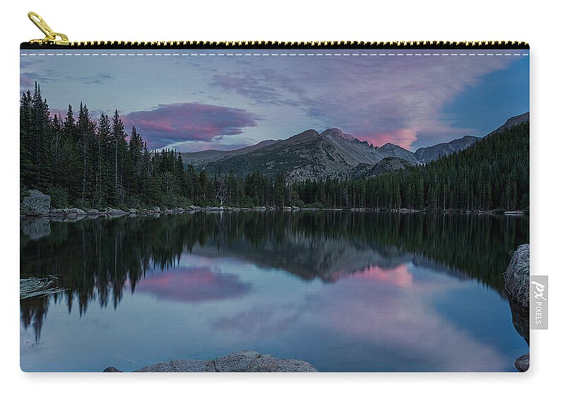 Bear Lake Zip Pouch featuring the photograph Bear Lake Sunset by John Vose