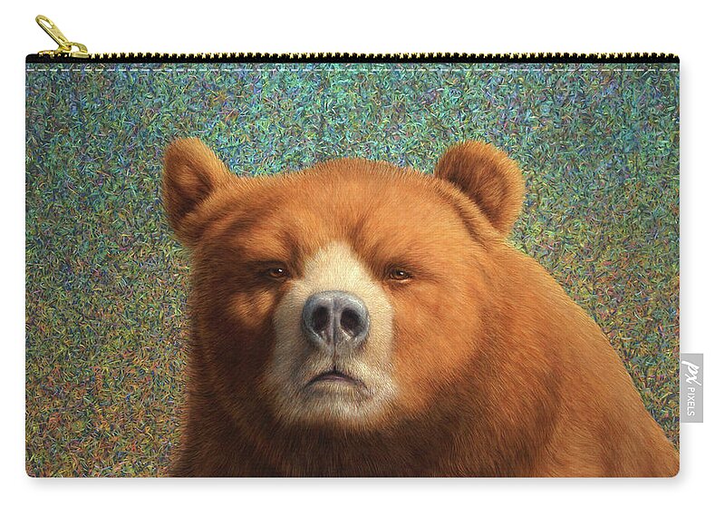 Bear Carry-all Pouch featuring the painting Bearish by James W Johnson