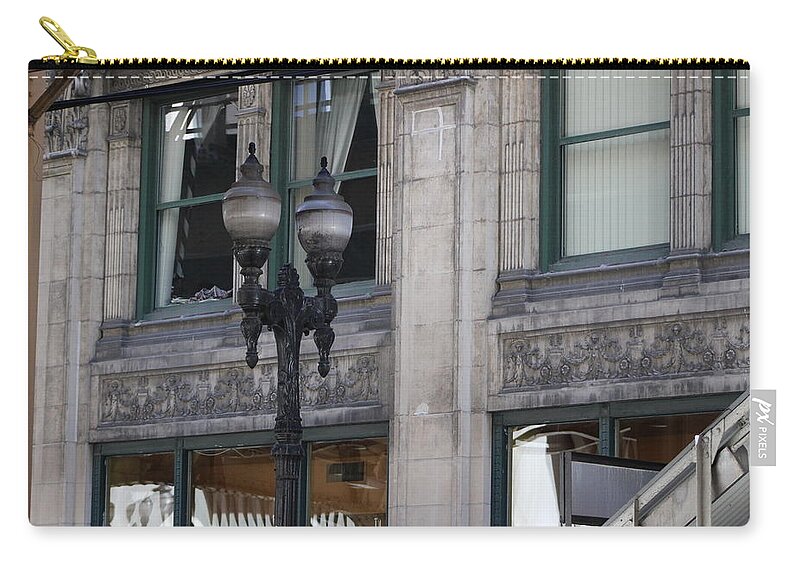 Soot Covered Zip Pouch featuring the photograph Beautiful Chicago Gothic Grunge by Colleen Cornelius