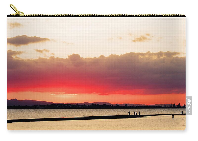 Landscape Zip Pouch featuring the photograph Beautiful Evening Hot by Michael Blaine