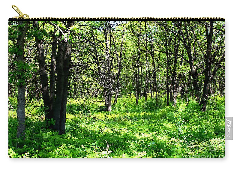 Forest Zip Pouch featuring the photograph Beautiful Forest by Verana Stark