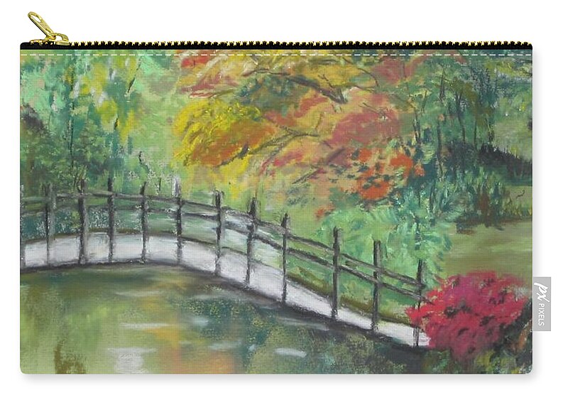 Painting Carry-all Pouch featuring the painting Beautiful Garden by Paula Pagliughi