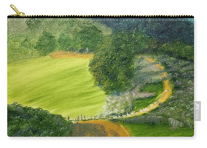 Ireland Zip Pouch featuring the painting Beautiful Ireland by David Bartsch