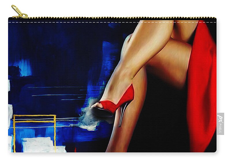 Dance Zip Pouch featuring the painting Beautiful Legs 02 by Gull G