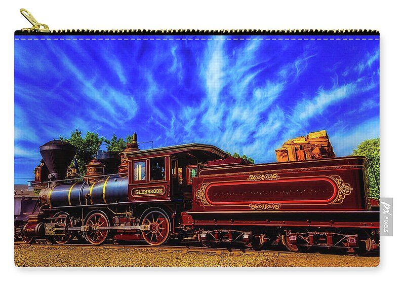 Locomotive Zip Pouch featuring the photograph Beautiful Locomotive Glenbrook by Garry Gay