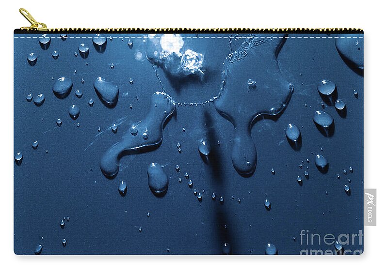 Splash Carry-all Pouch featuring the photograph Beautiful water splashes viewed from above by Simon Bratt