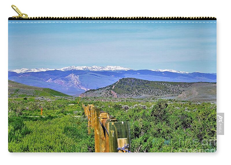 Rural Landscape Zip Pouch featuring the photograph Beautiful Wyoming by Merle Grenz