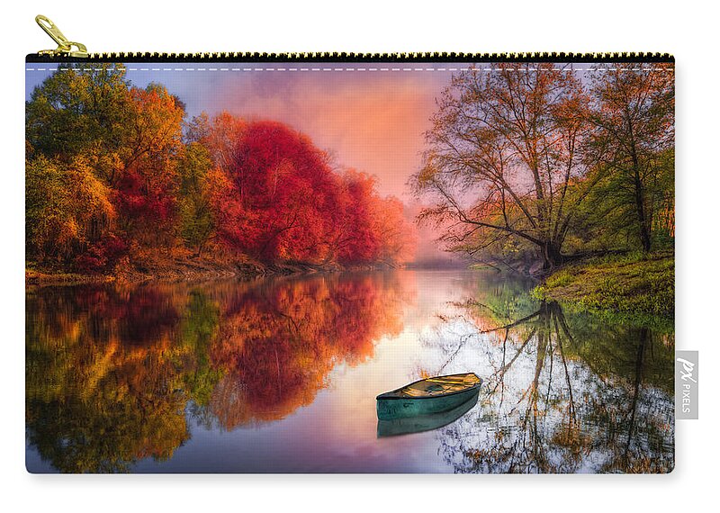 Appalachia Carry-all Pouch featuring the photograph Beauty at the Lake by Debra and Dave Vanderlaan