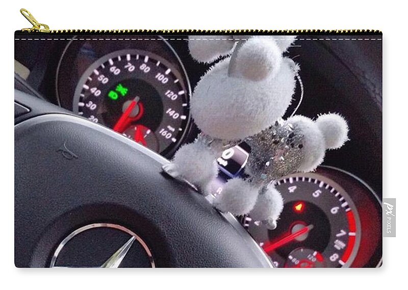 Amazingcars247 Zip Pouch featuring the photograph Because #roadtrippin Isn't Complete by Austin Tuxedo Cat
