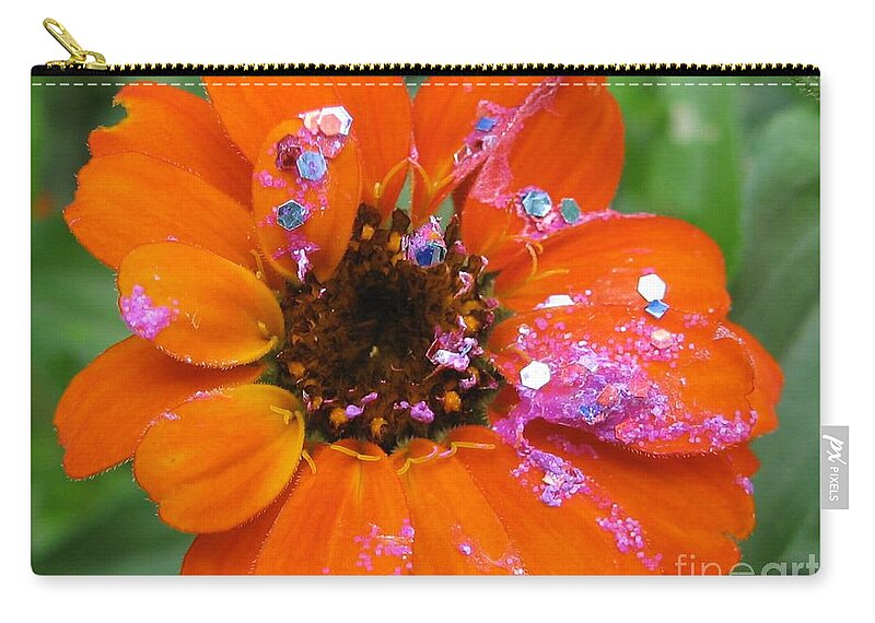 Flower Zip Pouch featuring the photograph Bedazzled by Glenda Zuckerman