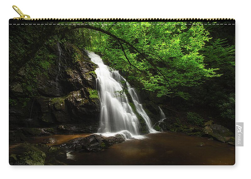 Tremont Zip Pouch featuring the photograph Beech Tree Falls by C Renee Martin