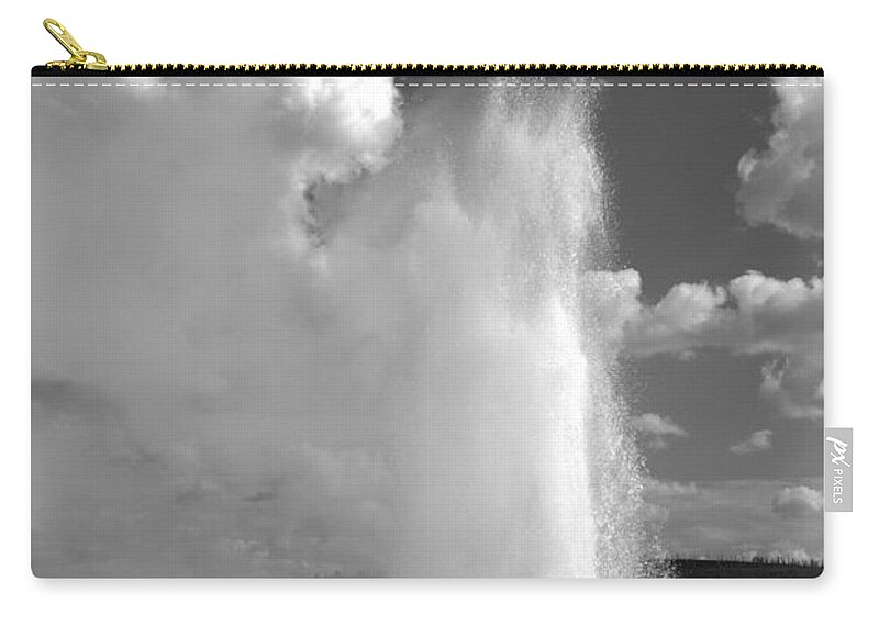 Beehive Zip Pouch featuring the photograph Beehive Eruption Initiation Black And White by Adam Jewell