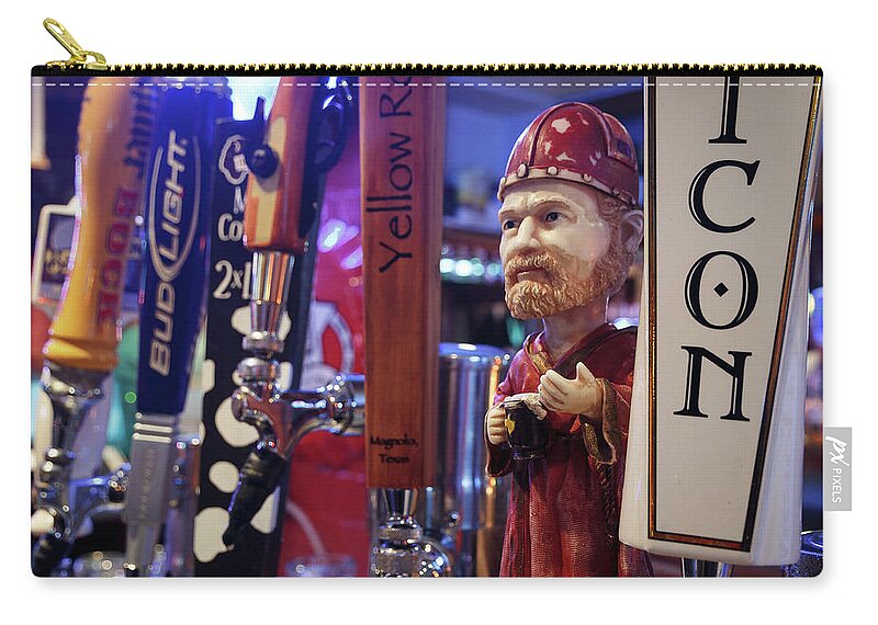 Pizza Zip Pouch featuring the photograph Beer Taps by Tim Stanley