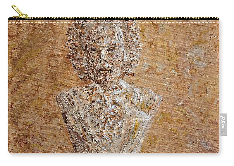 Beethoven Zip Pouch featuring the painting Beethoven by Linda Donlin