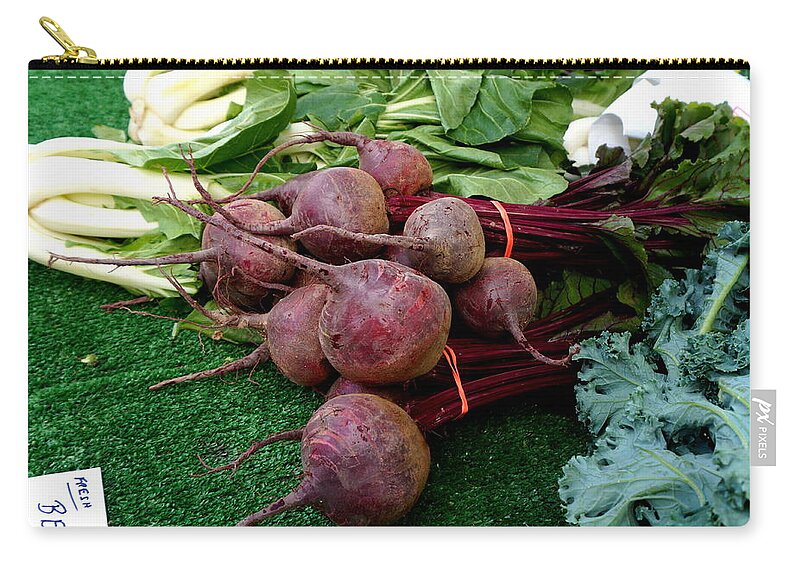 Beets Zip Pouch featuring the photograph Beets Farmer's Market by Katy Hawk