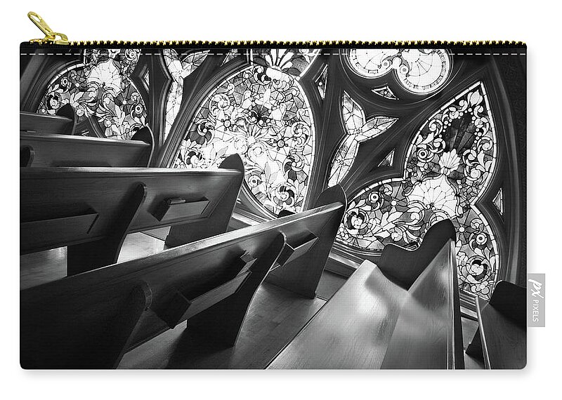 Church Zip Pouch featuring the photograph Before Vespers by Marla Craven