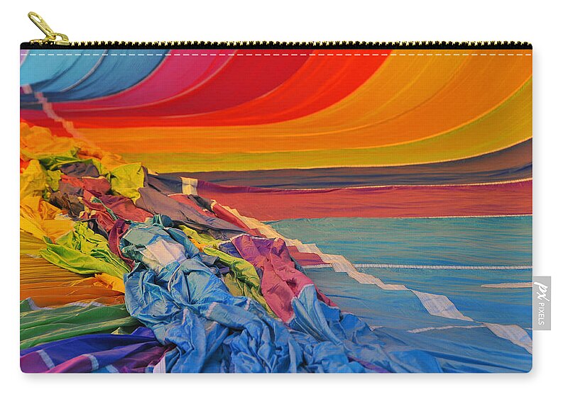 Color Zip Pouch featuring the photograph Begining to Inflate by Mike Martin