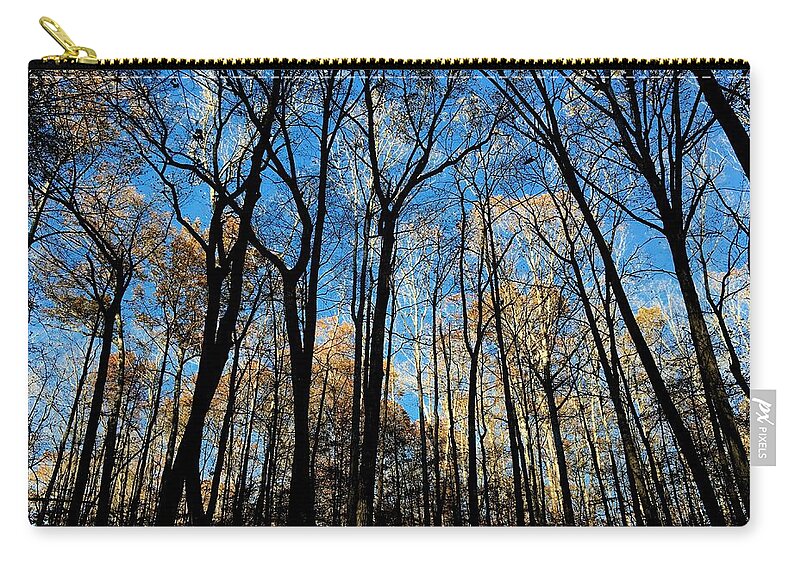 Behind The Curtain Zip Pouch featuring the photograph Behind The Curtain by Edward Smith