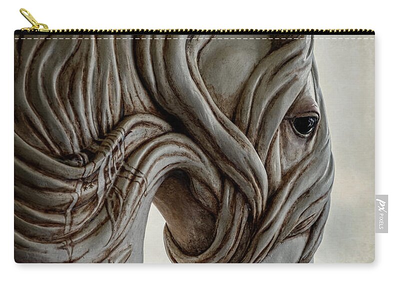 Behold The Pale Horse Zip Pouch featuring the photograph Behold The Pale Horse by Wes and Dotty Weber