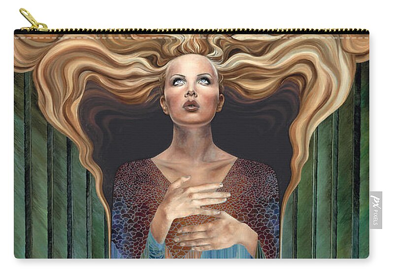 Goddess Zip Pouch featuring the painting Believer by Ragen Mendenhall