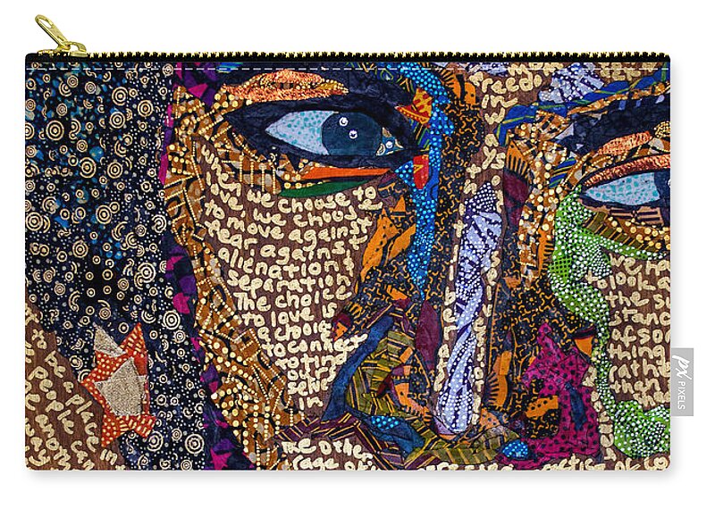 Bell Hooks Zip Pouch featuring the tapestry - textile Bell Hooks Unscripted by Apanaki Temitayo M