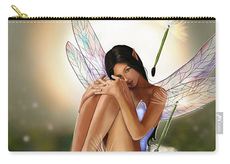 Fairy Zip Pouch featuring the painting Belle by Maggie Terlecki