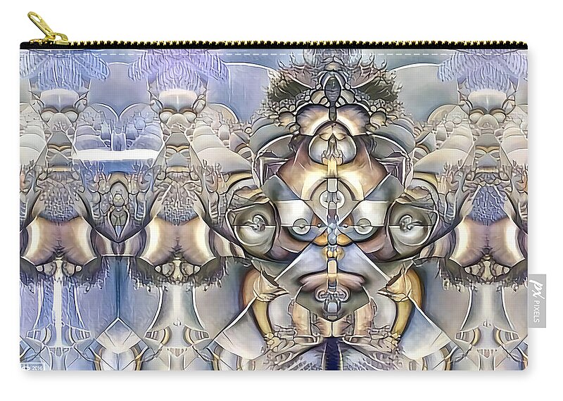Abstract Zip Pouch featuring the digital art Belle Weather - Dreamscoped by Jim Pavelle