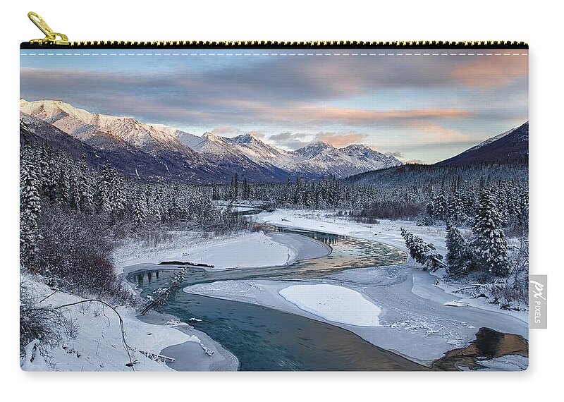 Alaska Zip Pouch featuring the photograph Bellevue by Ed Boudreau