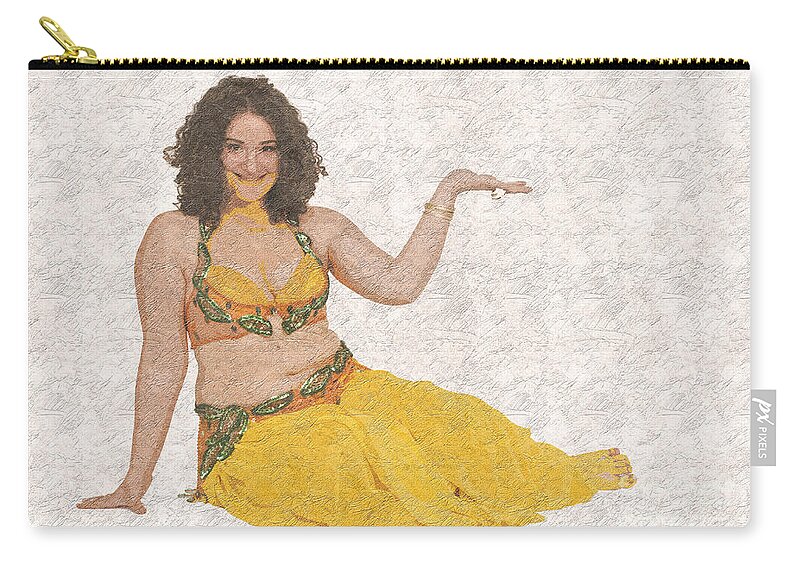 Offer Zip Pouch featuring the photograph Belly dancer 10 by Humorous Quotes