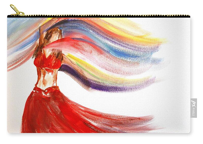 Belly Dancers Zip Pouch featuring the painting Belly Dancer 2 by Julie Lueders 
