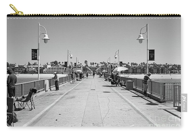 California Zip Pouch featuring the photograph Belmont Veterans Memorial Pier 3 by Ana V Ramirez