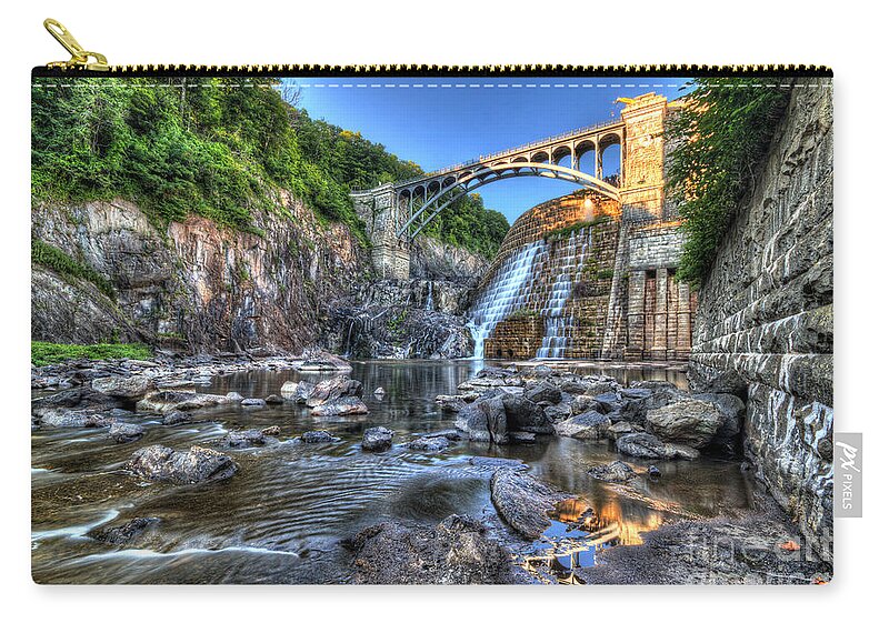 Croton Dam Carry-all Pouch featuring the photograph Below the Dam by Rick Kuperberg Sr
