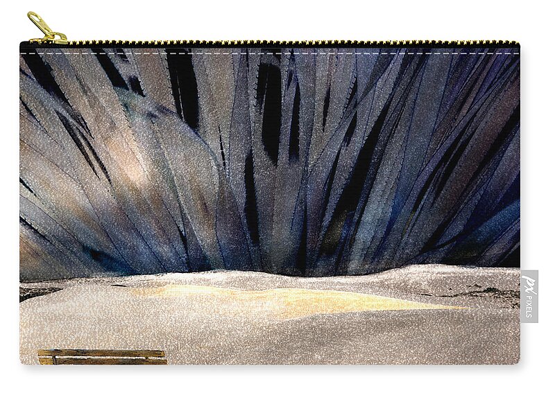 Bench Zip Pouch featuring the digital art Bench by Ken Taylor