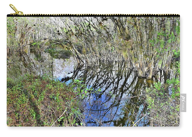 Nature Zip Pouch featuring the photograph Bended Reflections by Florene Welebny