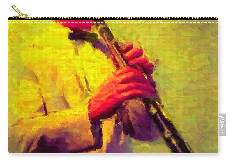 Benny Goodman Zip Pouch featuring the digital art Benny Goodman by Caito Junqueira