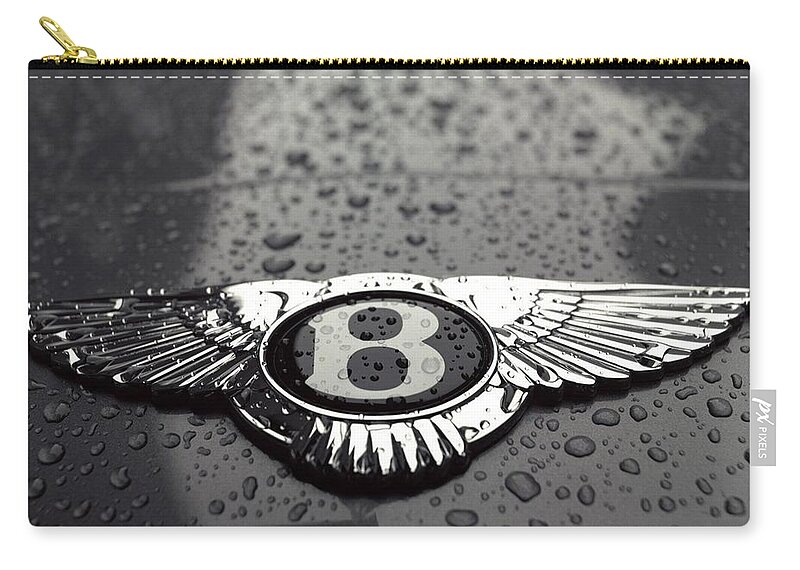 Bentley Zip Pouch featuring the digital art Bentley by Maye Loeser