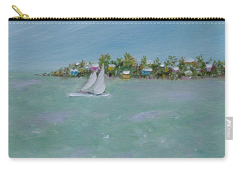 Bermuda Zip Pouch featuring the painting Bermuda Bound by Judith Rhue
