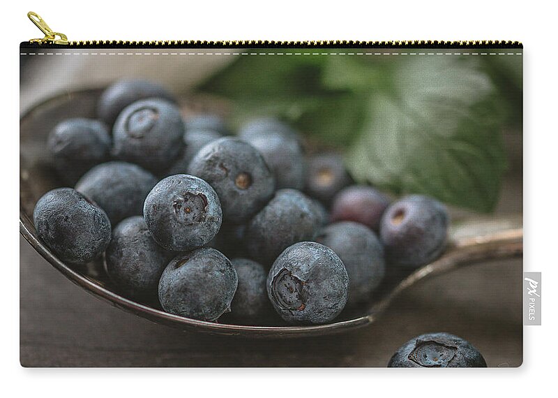 Fruit Zip Pouch featuring the photograph Berries by the Spoonful by Teresa Wilson